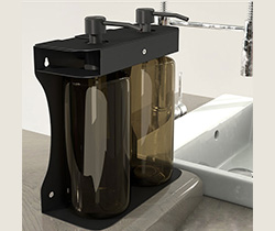 两头铝合金洗手液沐浴露挂墙架